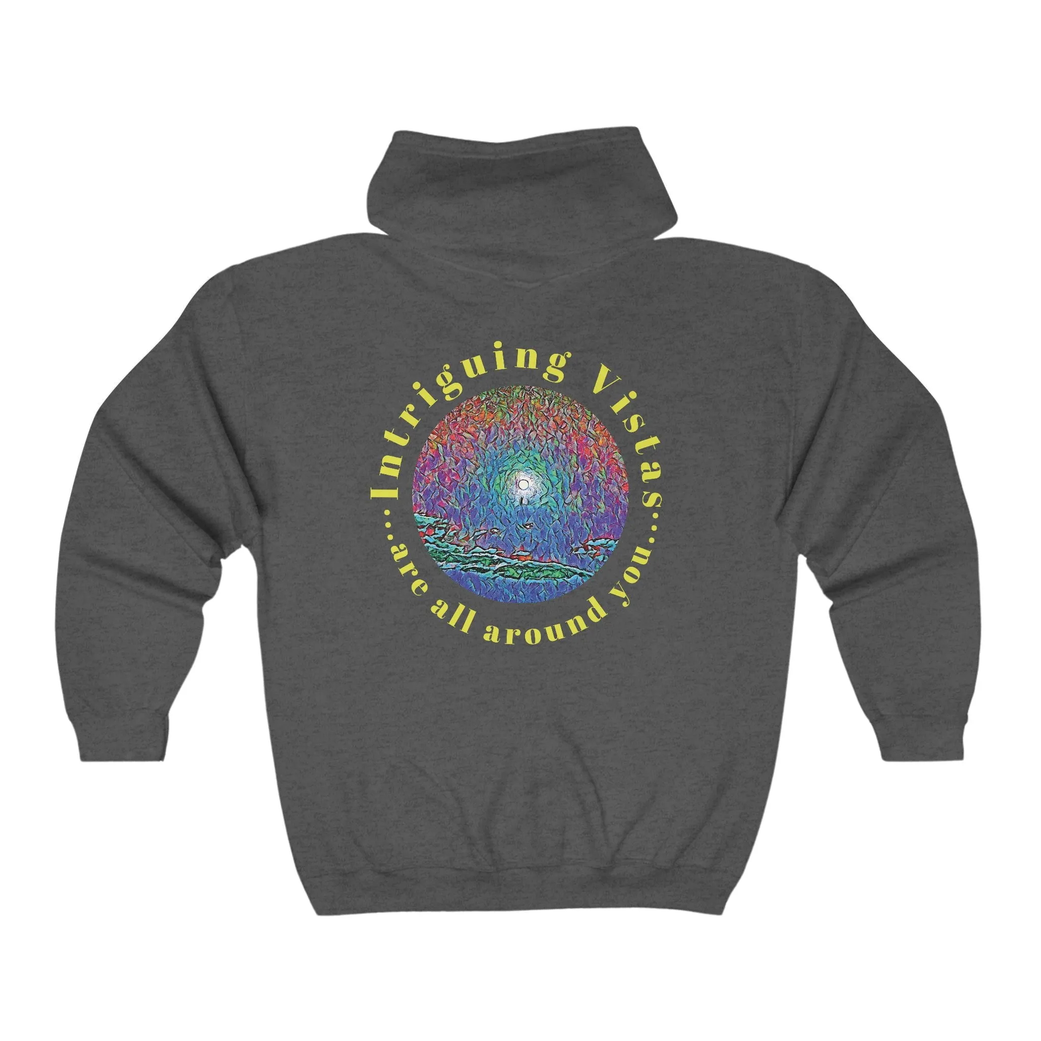 Gildan 18600 Unisex Adult Heavy Blend Full Zip Hooded Sweatshirt from the Night Sky Series at Intriguing Vistas