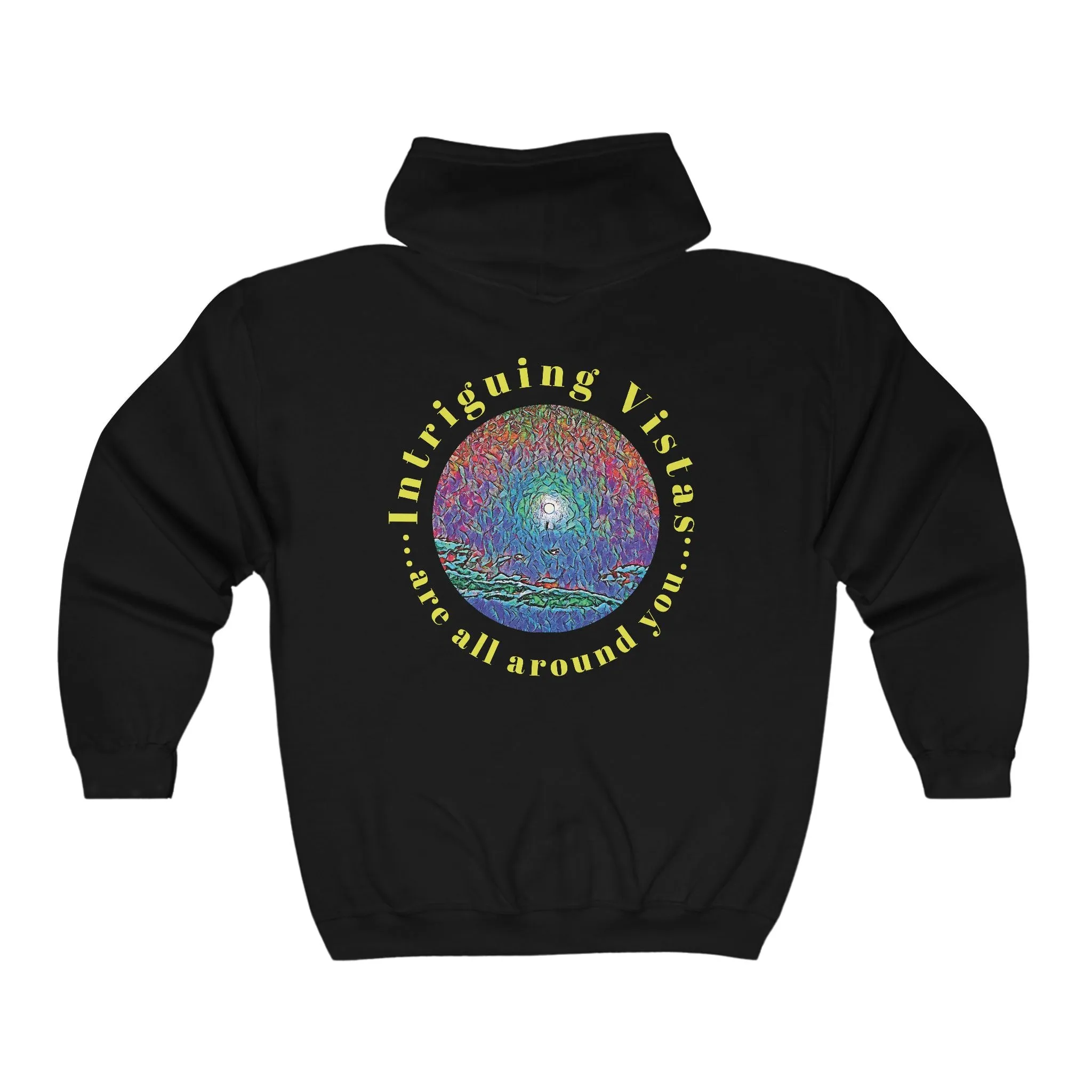 Gildan 18600 Unisex Adult Heavy Blend Full Zip Hooded Sweatshirt from the Night Sky Series at Intriguing Vistas
