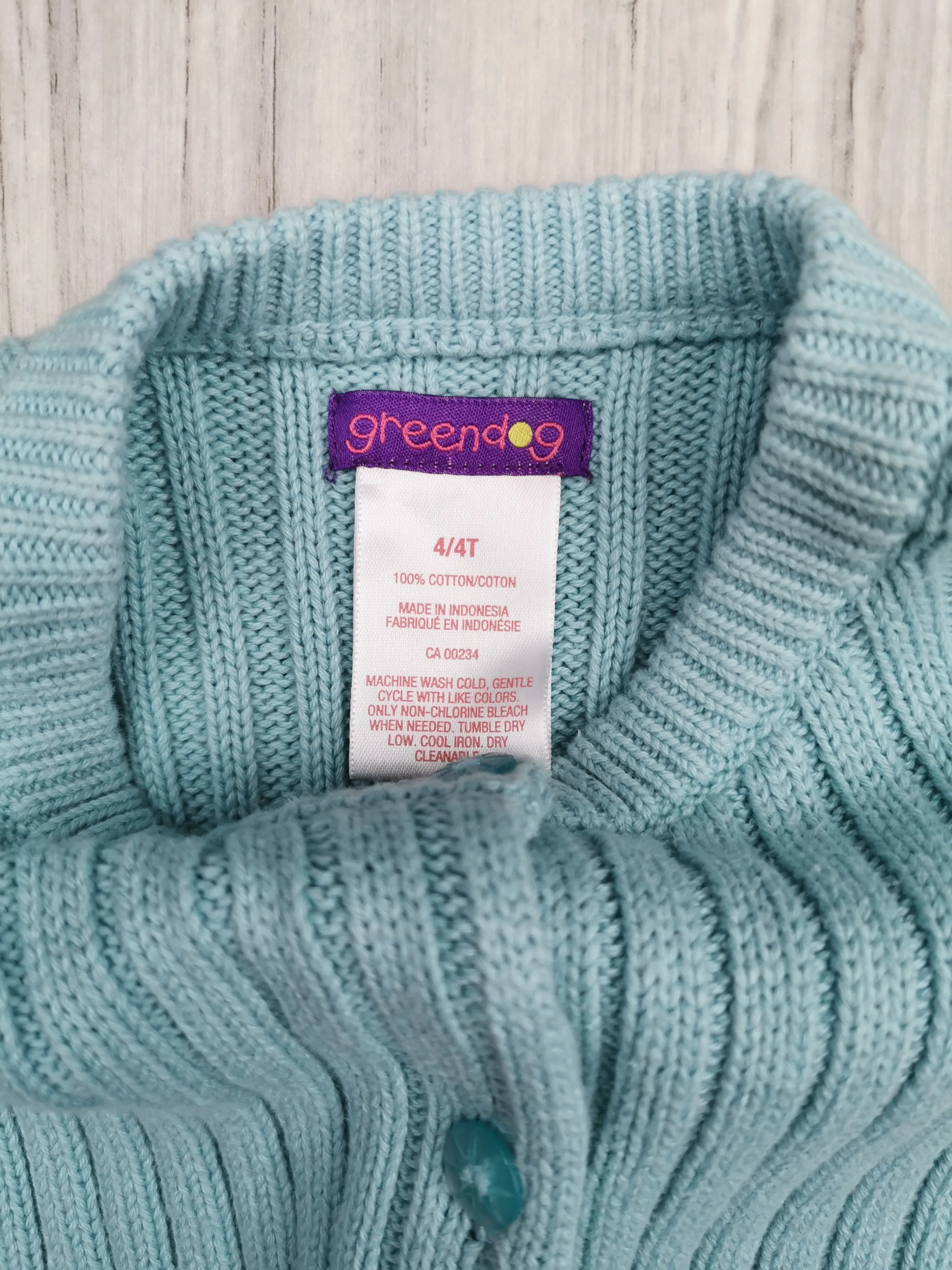 GIRL SIZE 4 YEARS - GREENDOG, Soft & Warm Knit Sweater EUC B56