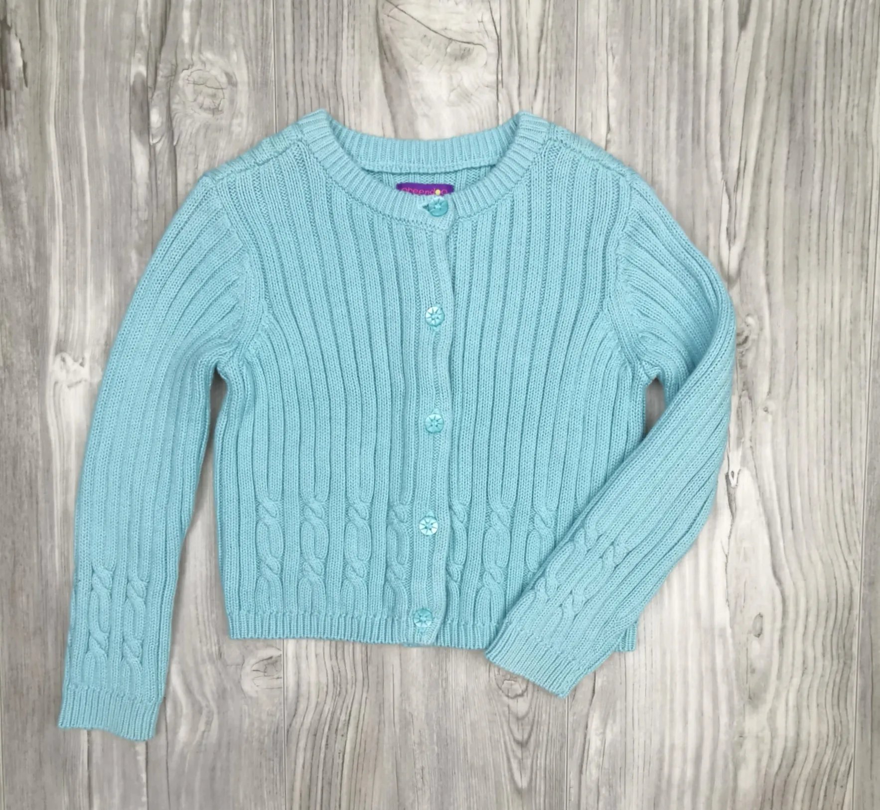 GIRL SIZE 4 YEARS - GREENDOG, Soft & Warm Knit Sweater EUC B56