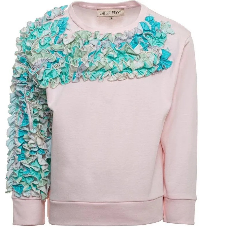 Girls Pink Lily Sweatshirt
