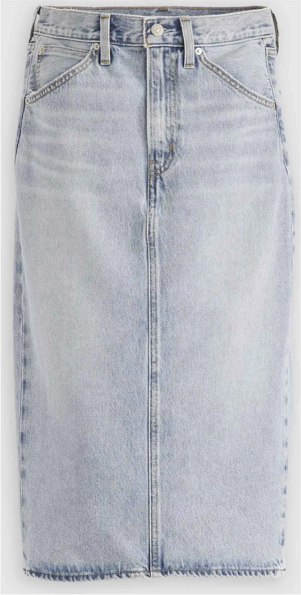 Gonna LEVI'S HR BACK SLIT Clean Hem 001VH-0001 - Denim chiaro