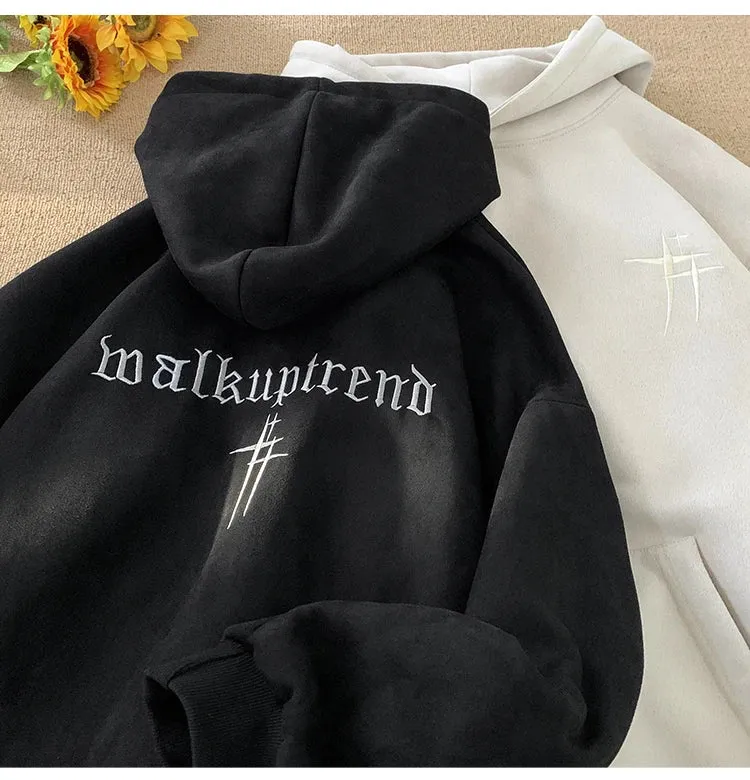 Gothic Vintage Suede Hoodie