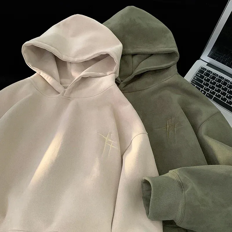 Gothic Vintage Suede Hoodie