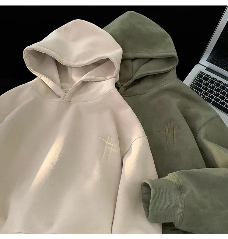 Gothic Vintage Suede Hoodie