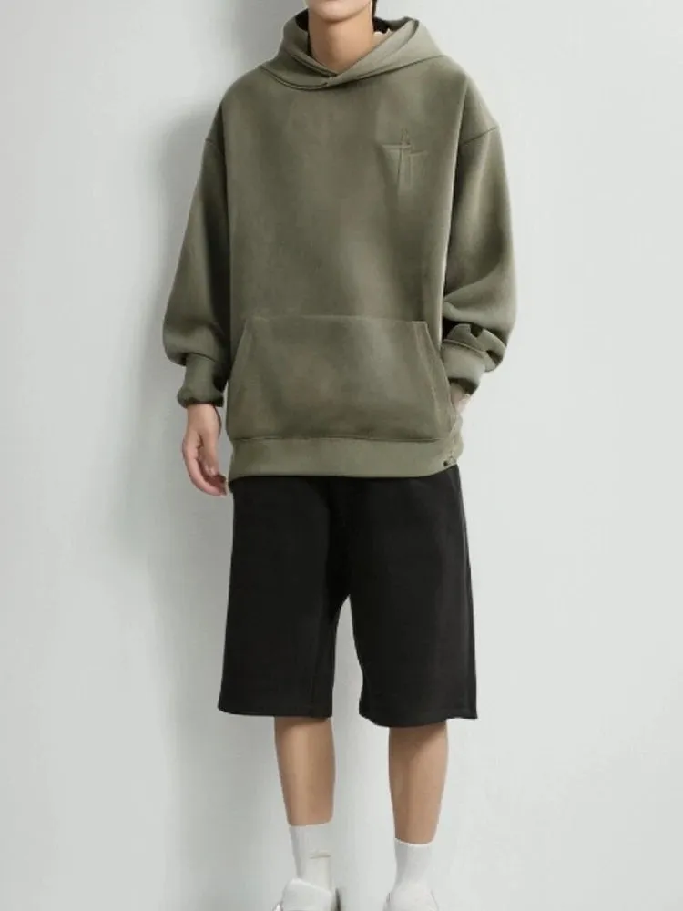 Gothic Vintage Suede Hoodie