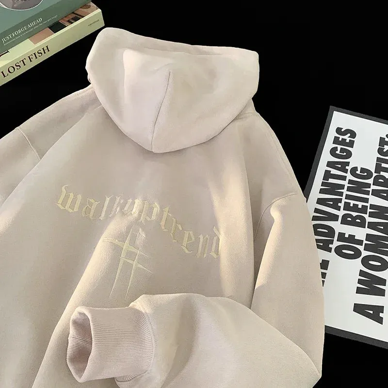 Gothic Vintage Suede Hoodie