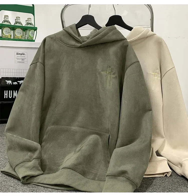 Gothic Vintage Suede Hoodie