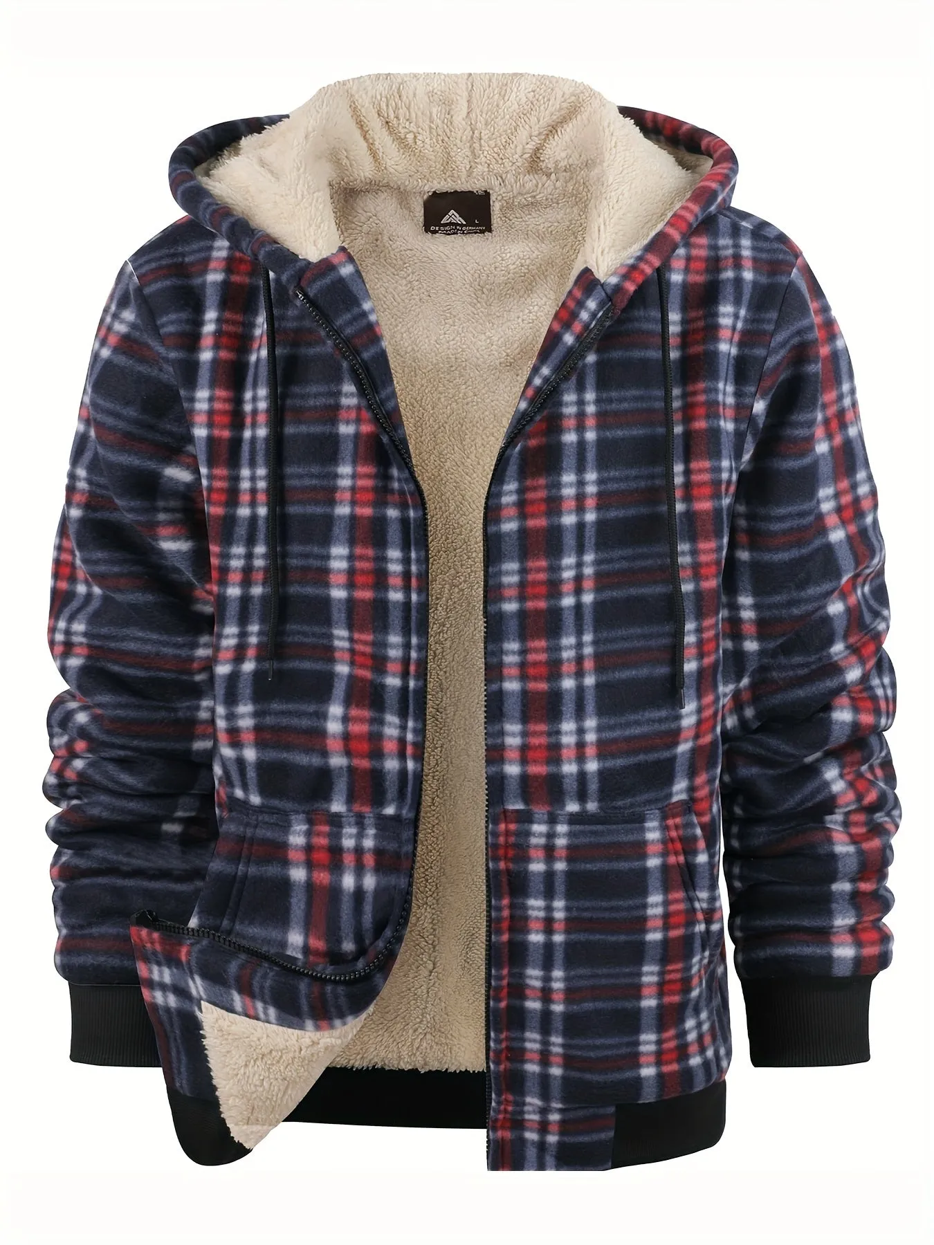 Grant - Warm Plaid Fleece Jacket
