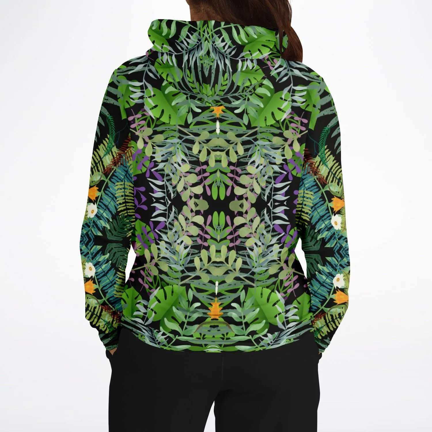 Graphic Jungle Brushed Fleece Hoodie Unisex up to 4 XL (FWS)