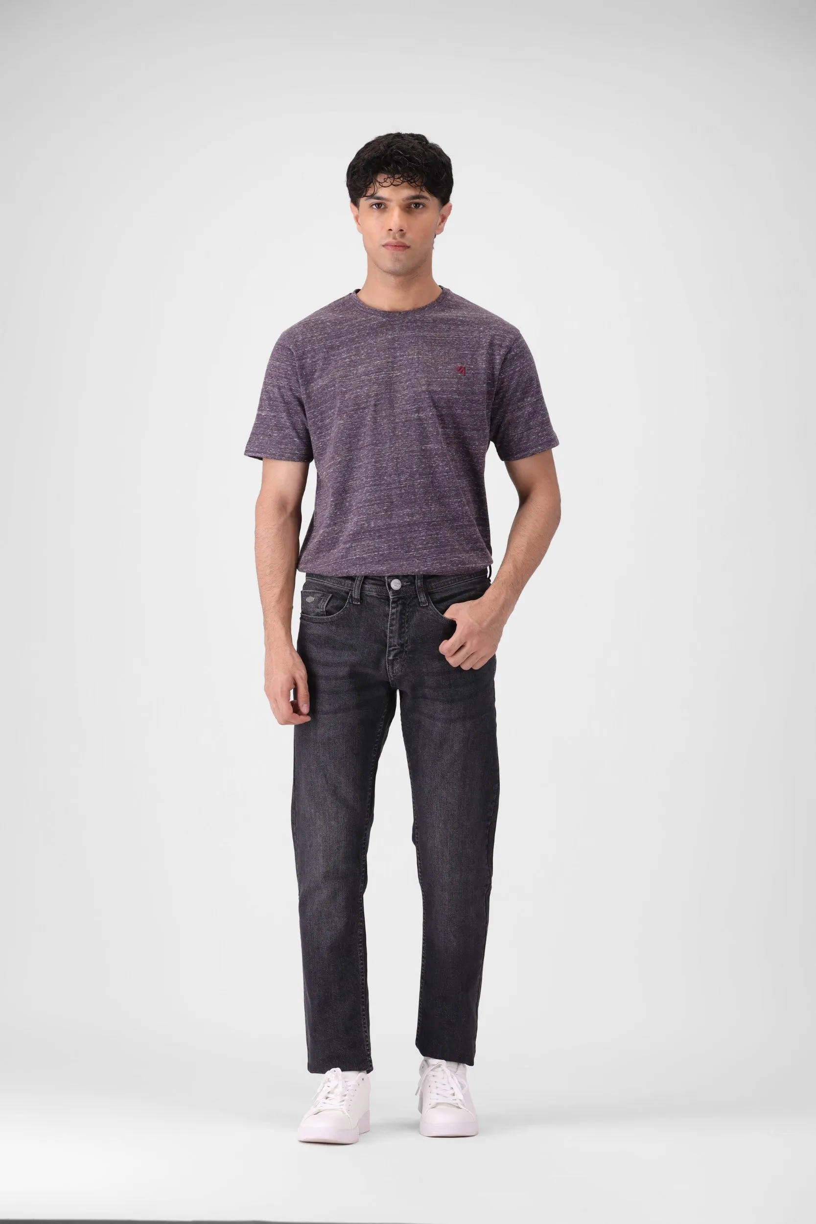 GREY STRAIGHT FIT JEANS
