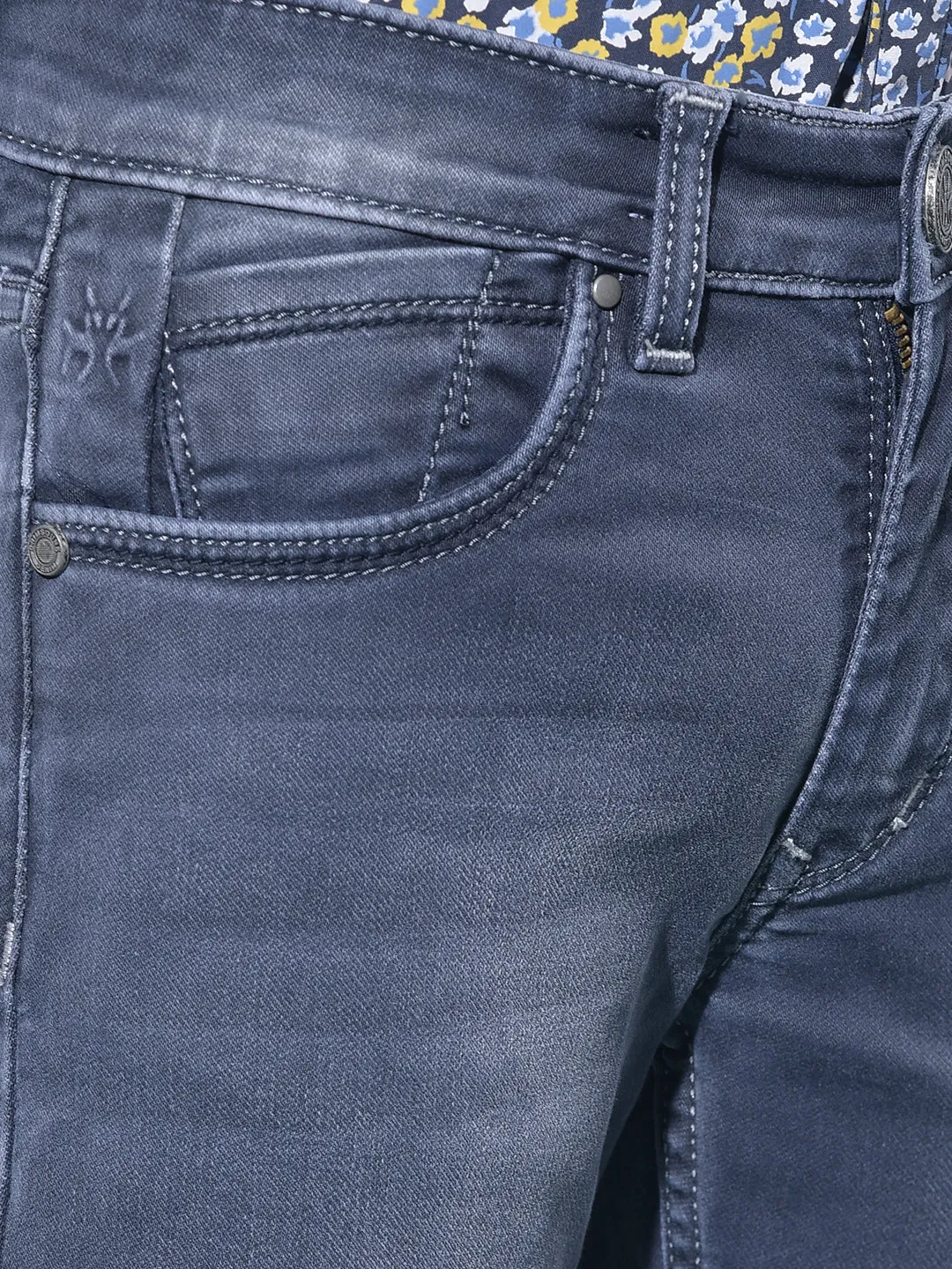 Grey Stretchable Cotton Jeans