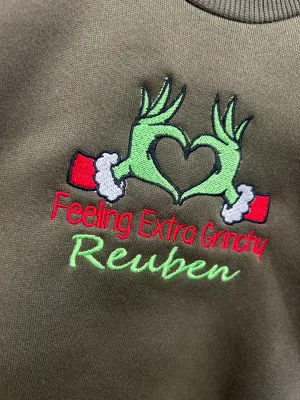 Grinch Christmas Kids personalised sweater