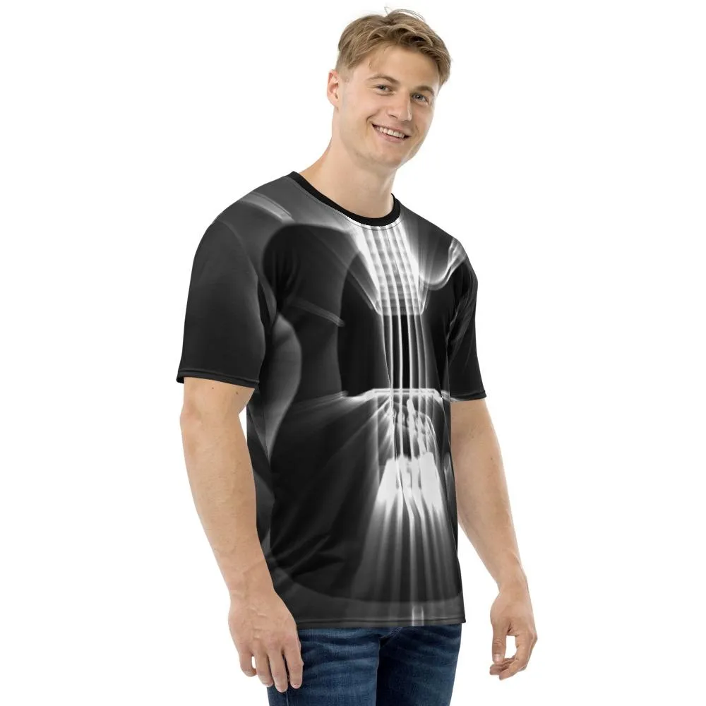 Guitar God Rays White All-Over Print T-shirt