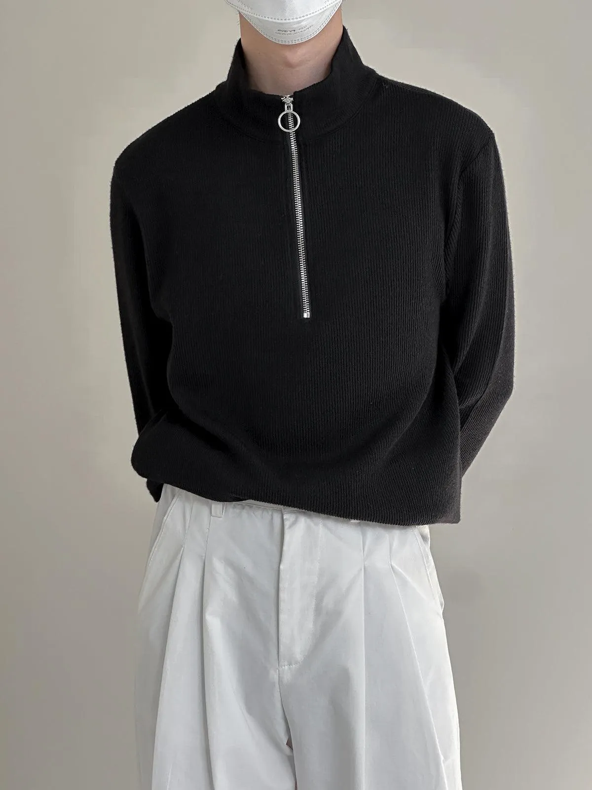 Half Zip Bottoming Shirt