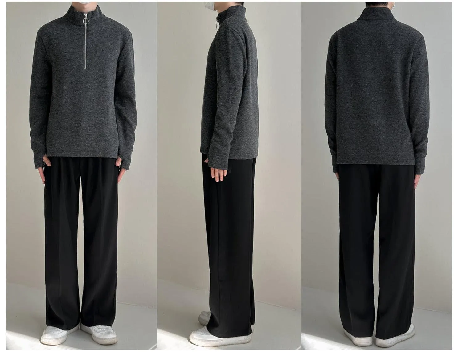 Half Zip Bottoming Shirt
