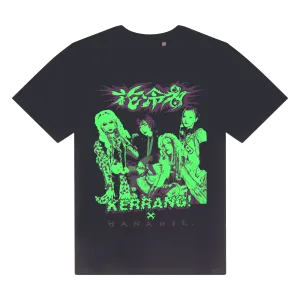 HANABIE. X Kerrang! Black Tee (GLOW IN THE DARK!)