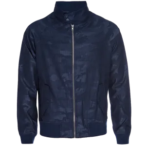Harrington Jacket in Camo Jacquard Seersucker