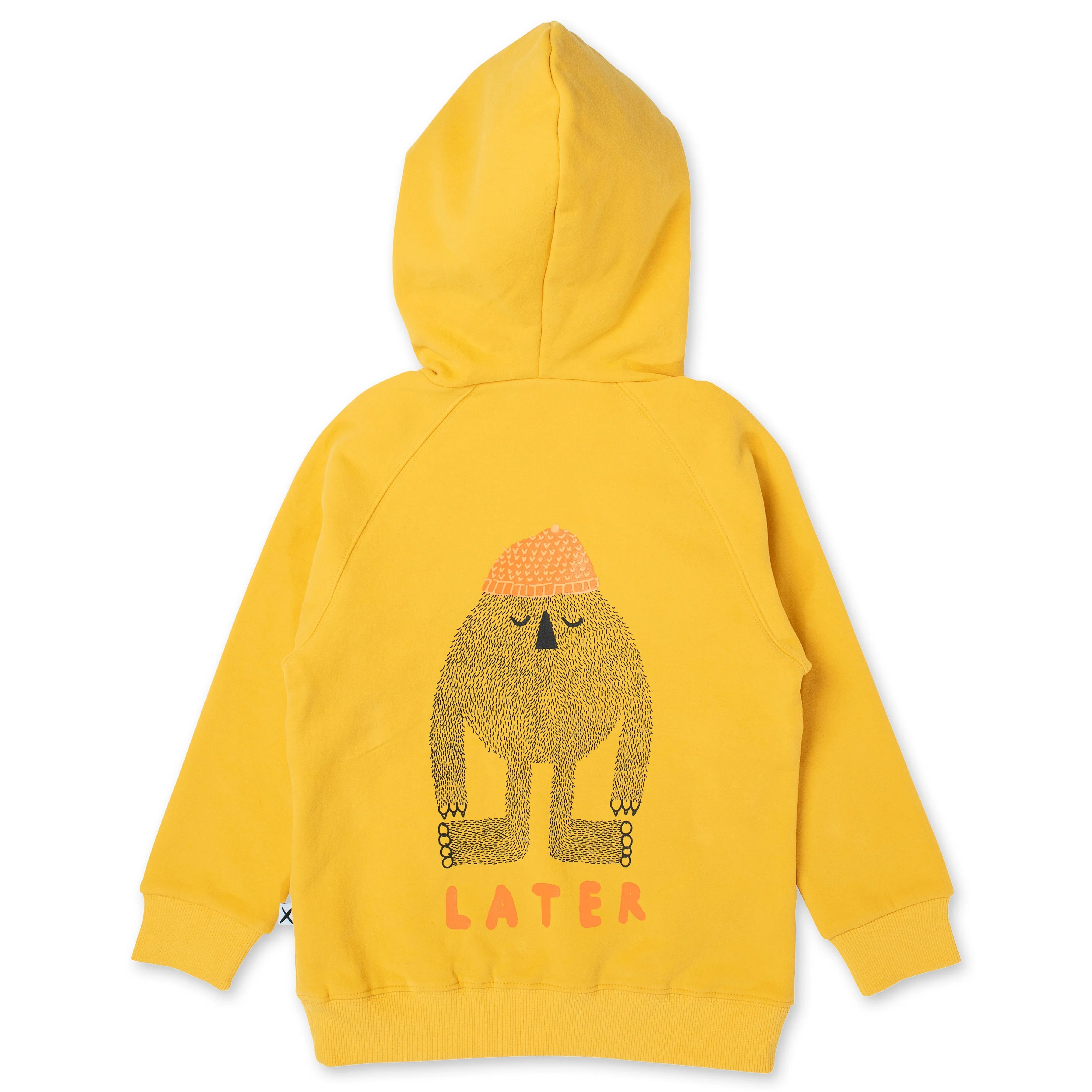 Hello Later Yeti Furry Hood - Mustard