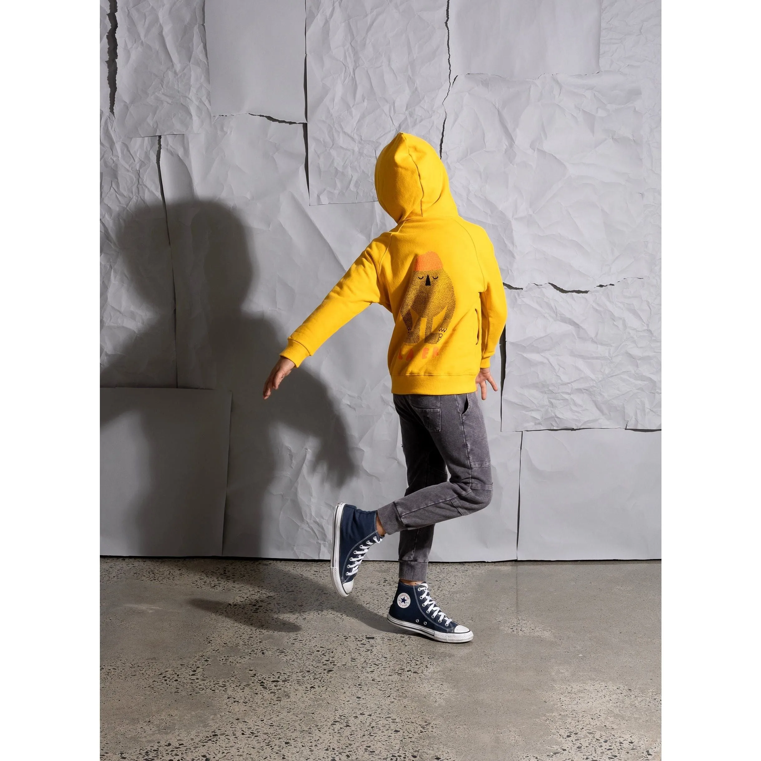 Hello Later Yeti Furry Hood - Mustard
