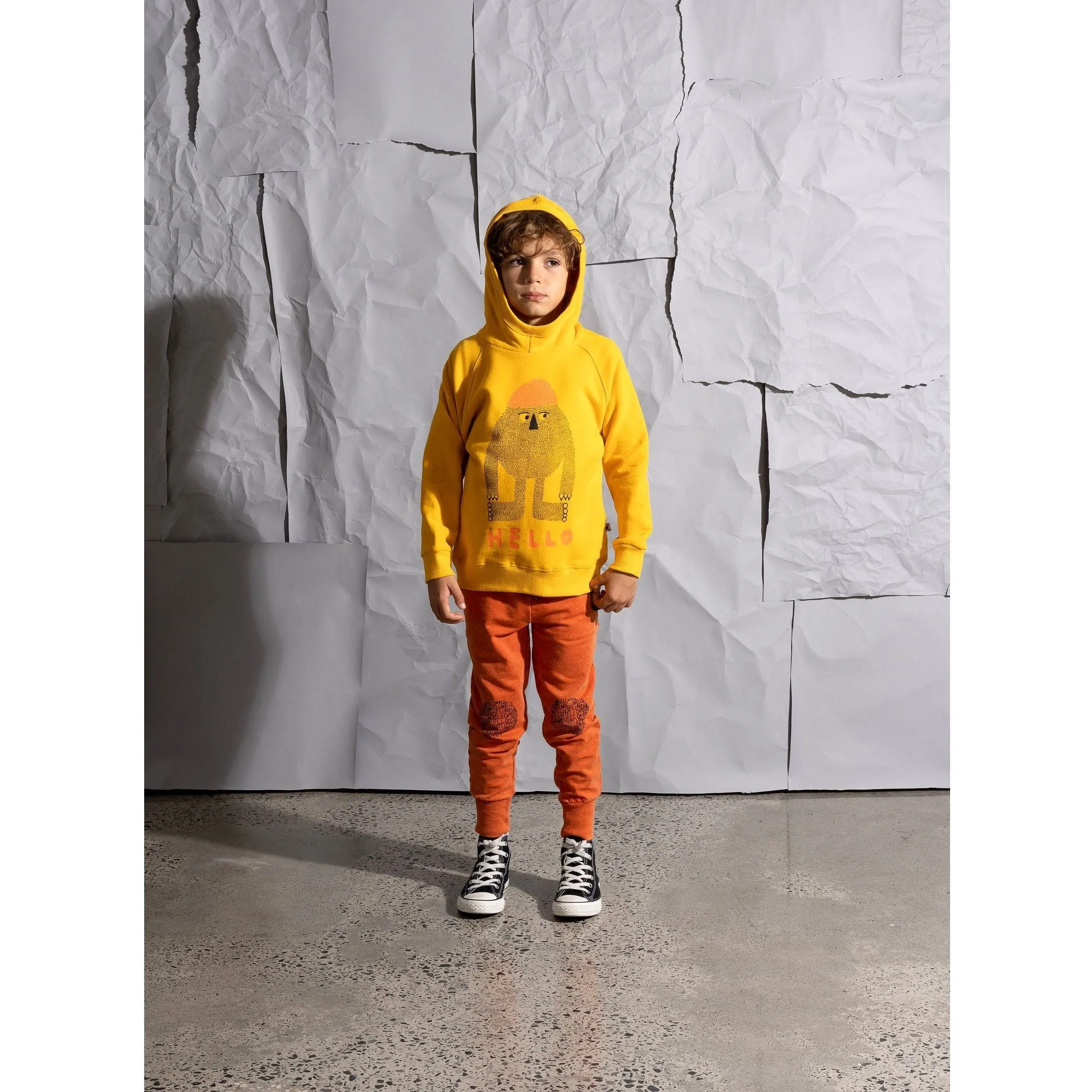 Hello Later Yeti Furry Hood - Mustard