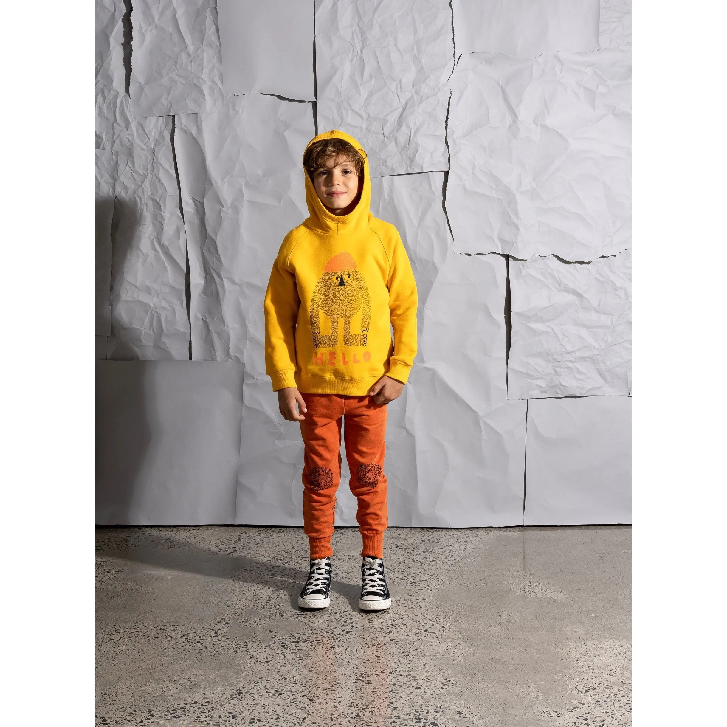 Hello Later Yeti Furry Hood - Mustard
