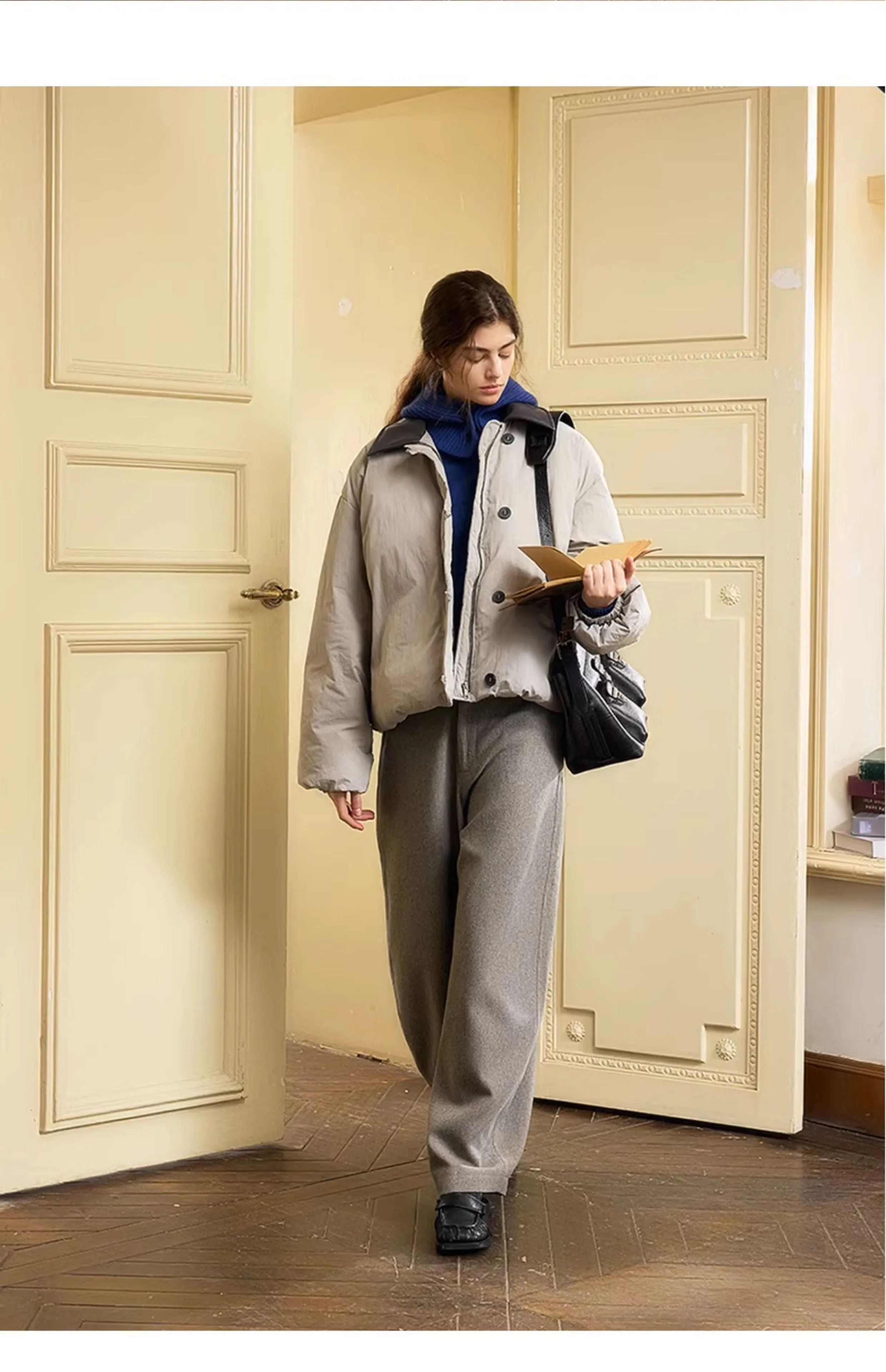High-Neck Wool Sweater