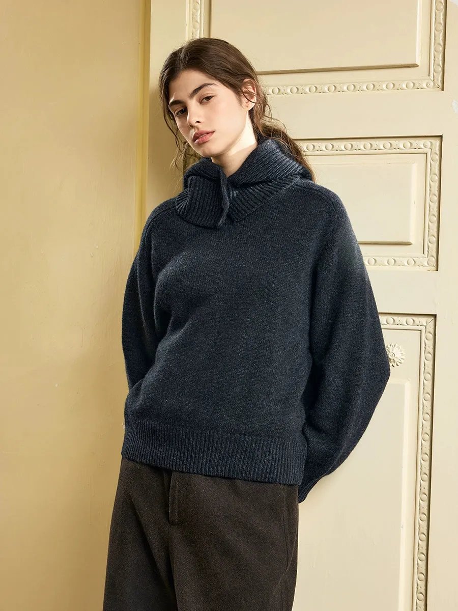 High-Neck Wool Sweater