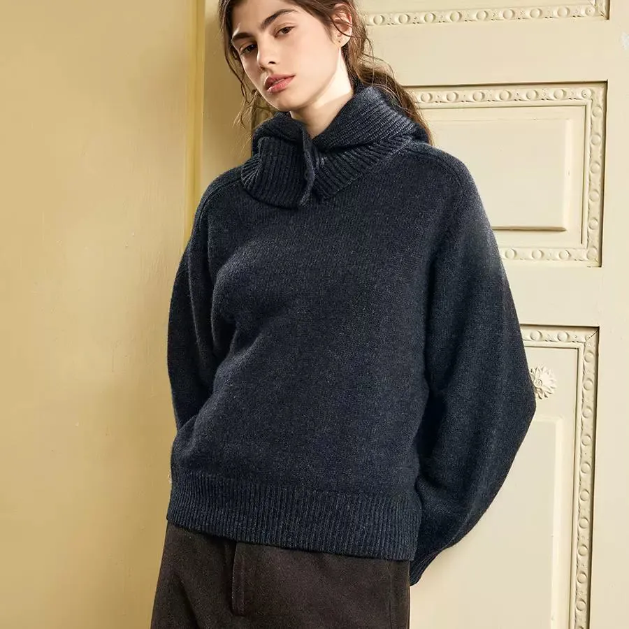 High-Neck Wool Sweater