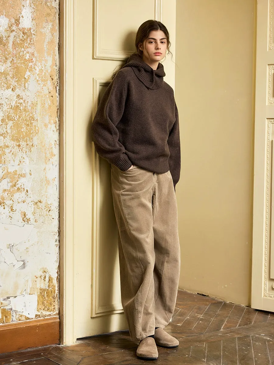 High-Neck Wool Sweater