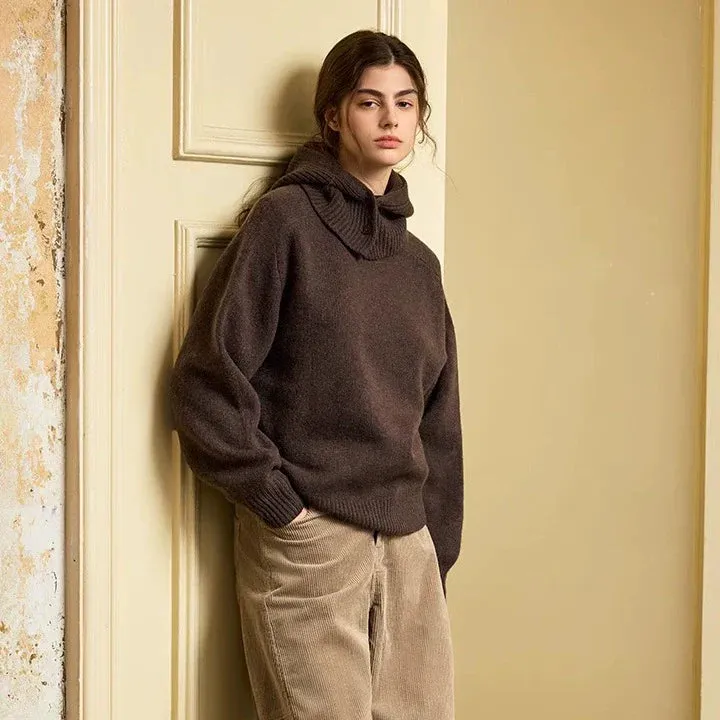 High-Neck Wool Sweater