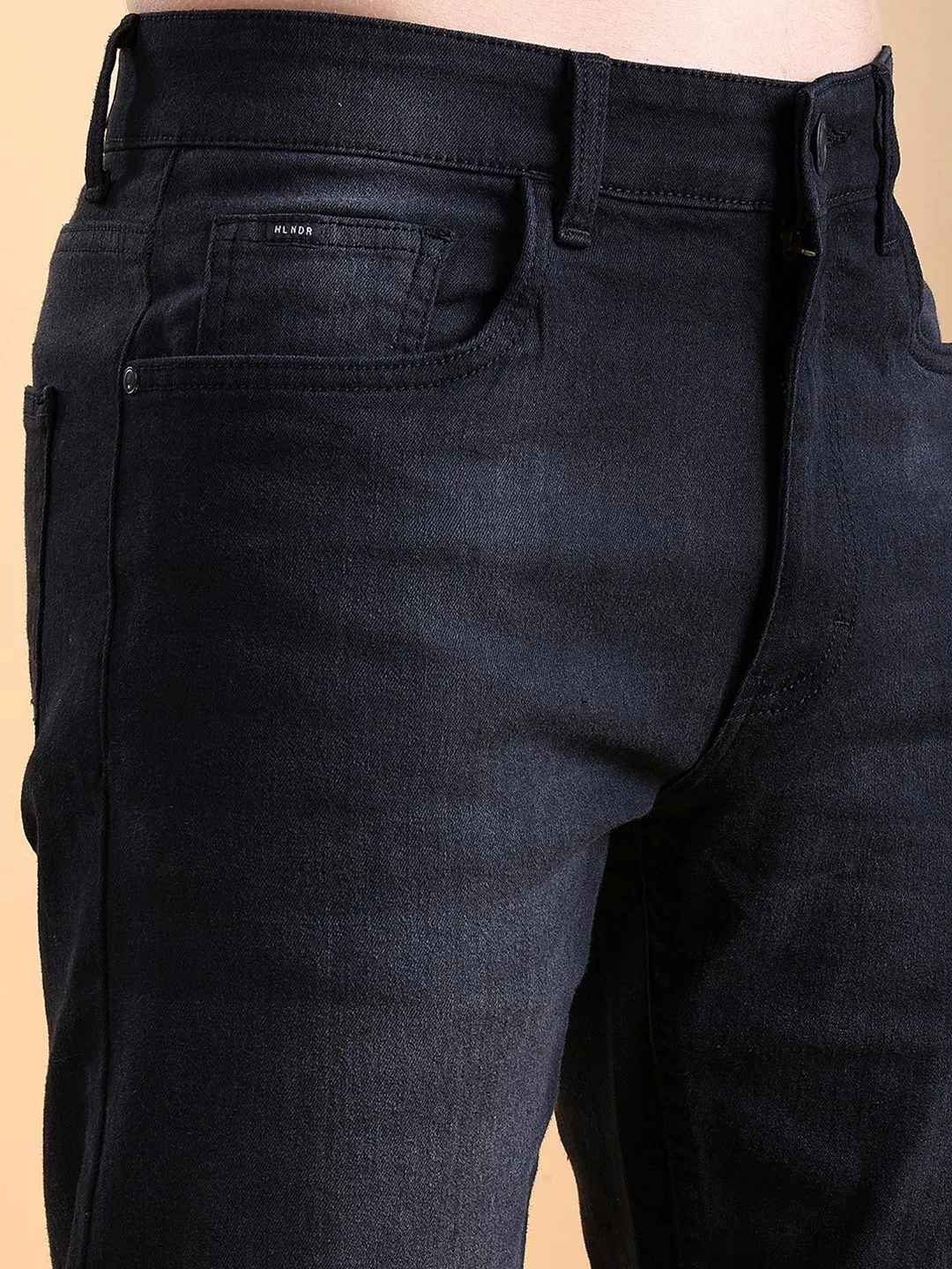 HIGHLANDER Men Straight Fit Clean Look Stretchable Jeans