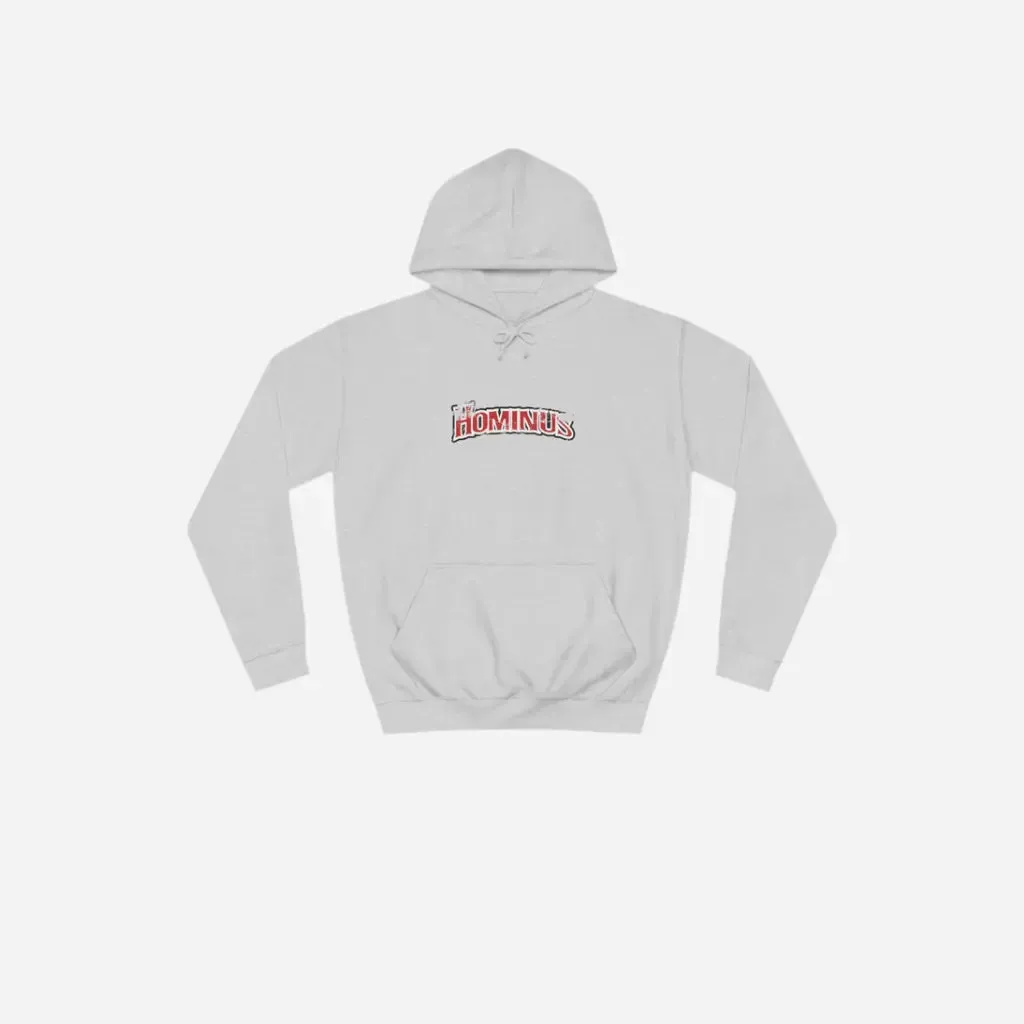 Hominus Denim BW Destroyed Logo Hoodie