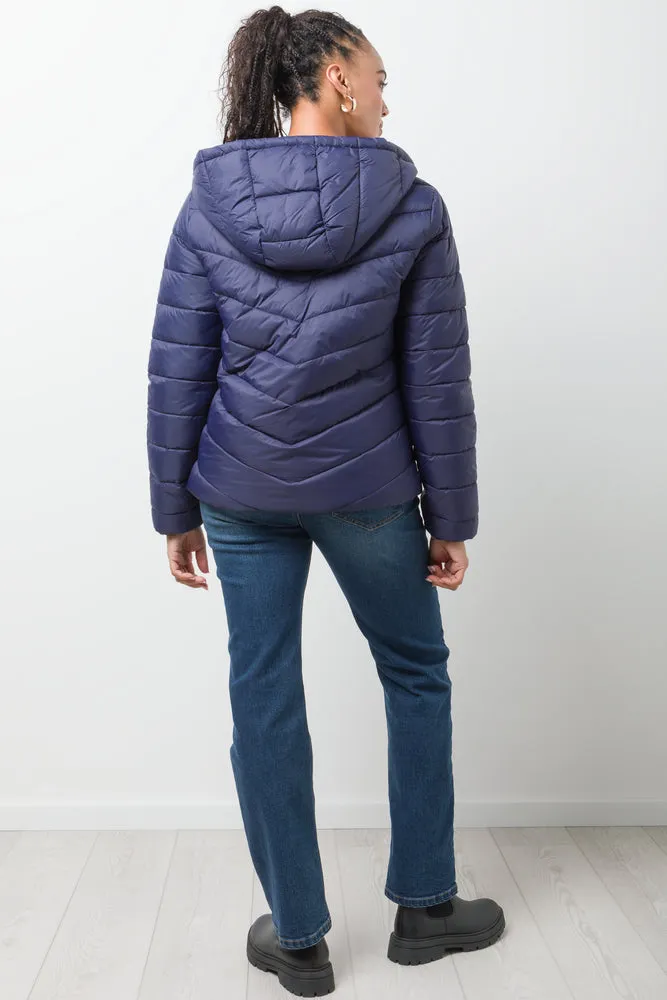 Hooded Puffer Jacket Navy