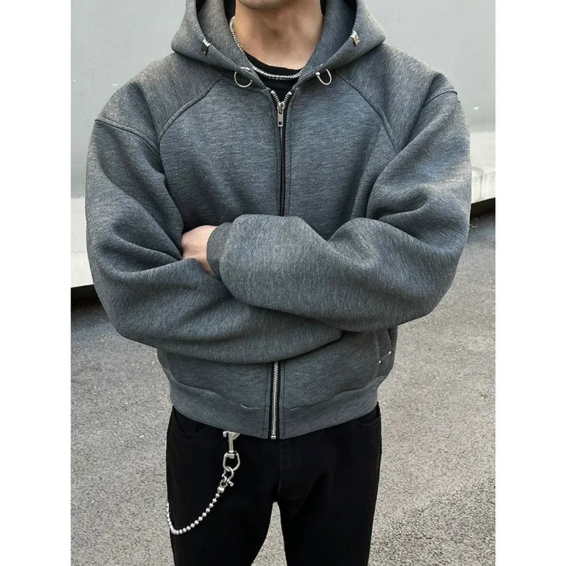 Hooded Zipper Sweatshirt Jacket