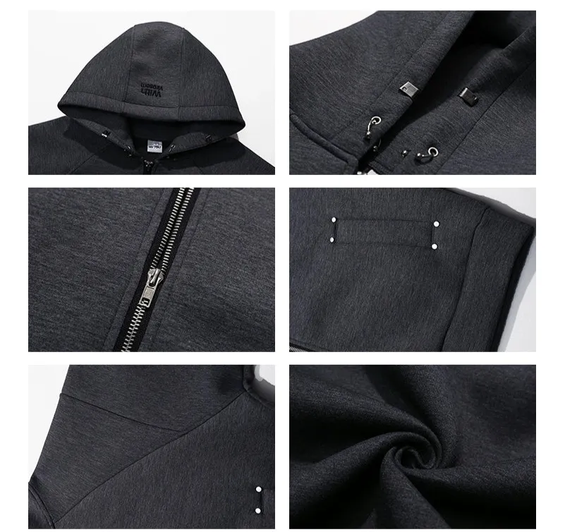 Hooded Zipper Sweatshirt Jacket