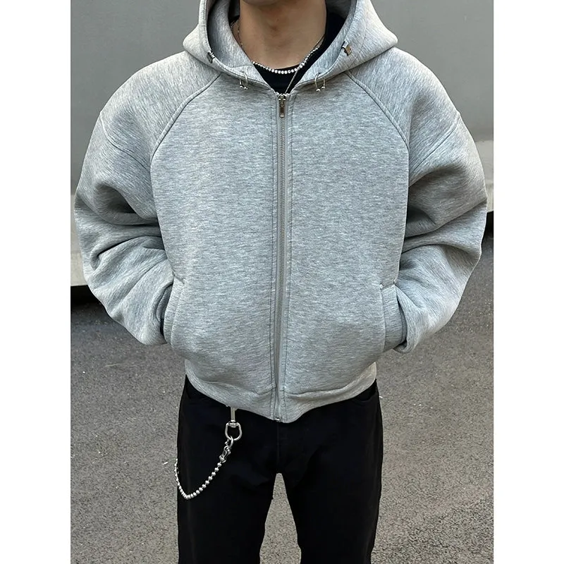 Hooded Zipper Sweatshirt Jacket
