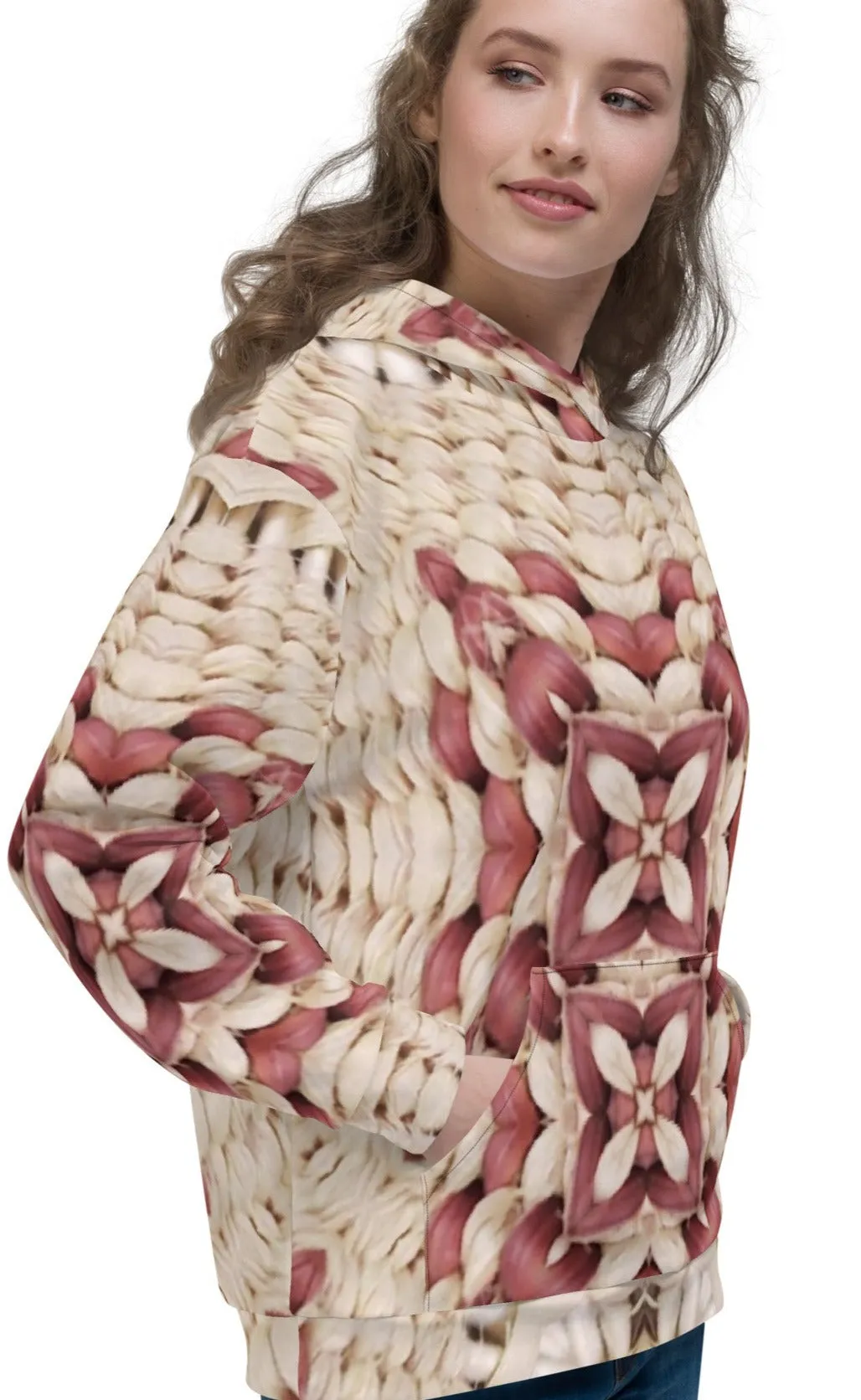 Hoodie womans, basket pattern