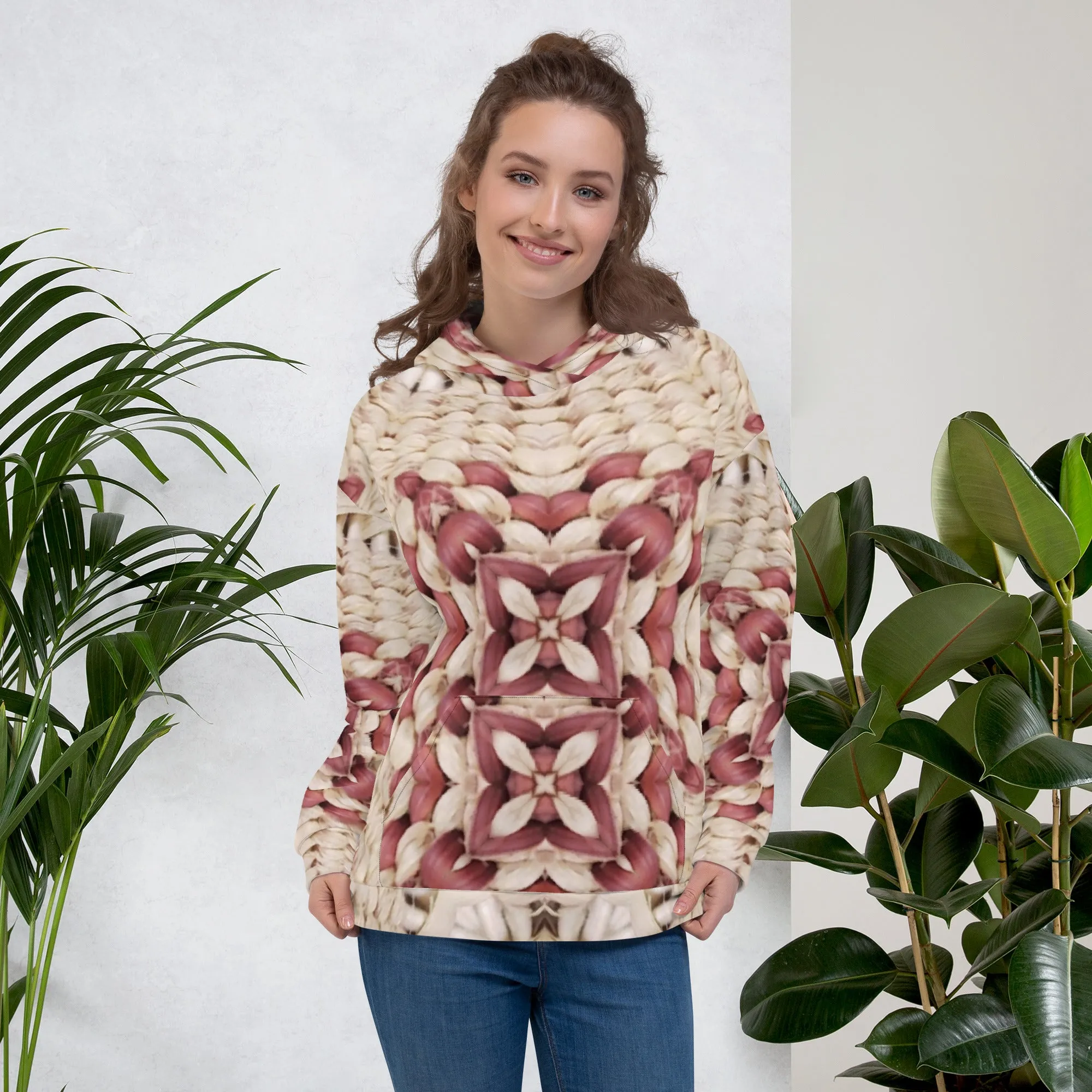 Hoodie womans, basket pattern