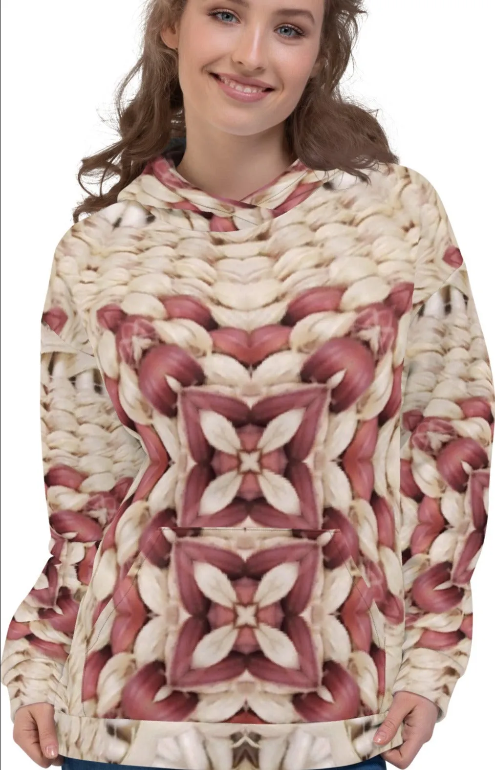 Hoodie womans, basket pattern