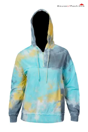 Hoodie Women Hooded Sweatshirts Hoodie Beach Summer Tie Dye Print Sweatshirt Long Sleeve Top Streetwear