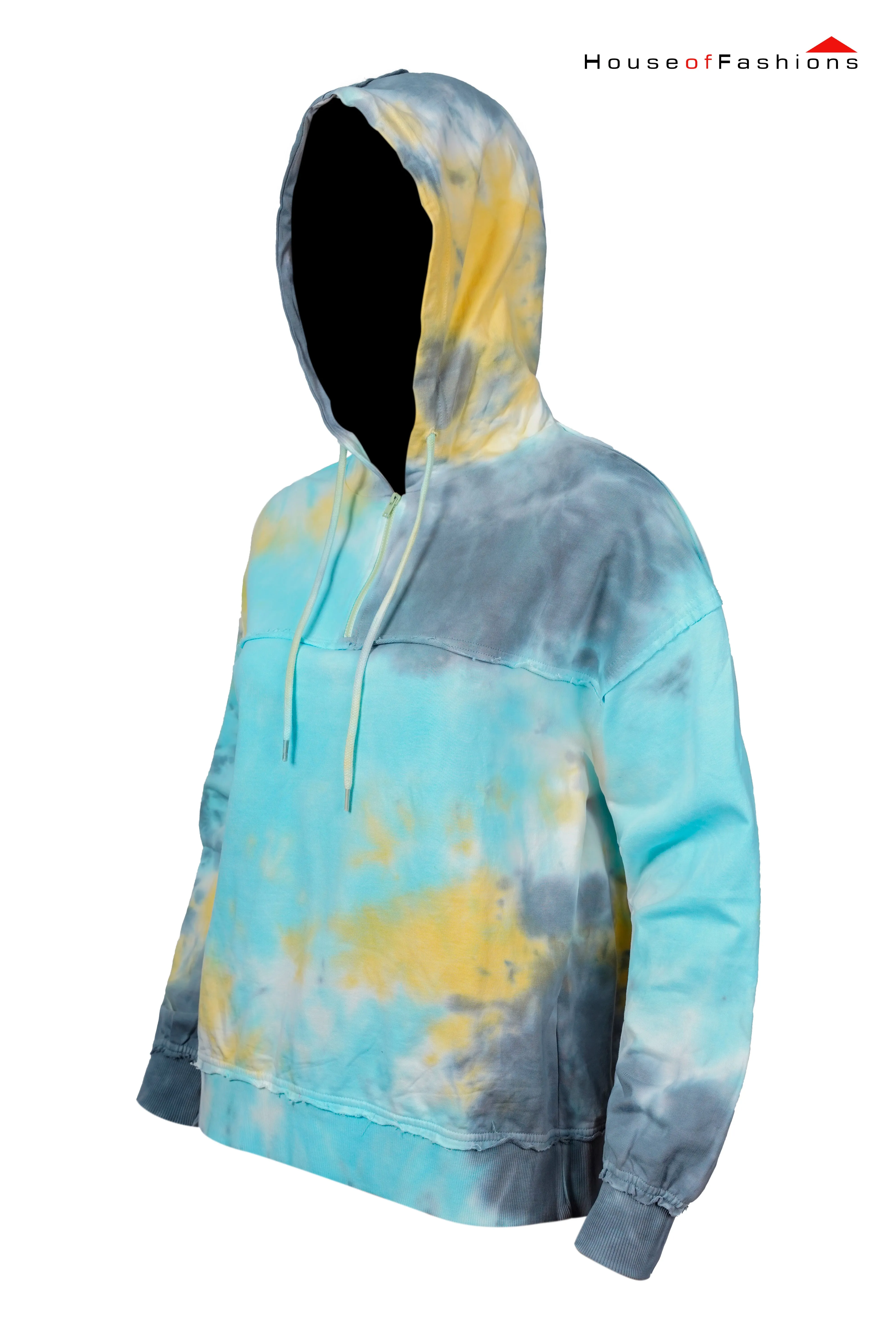 Hoodie Women Hooded Sweatshirts Hoodie Beach Summer Tie Dye Print Sweatshirt Long Sleeve Top Streetwear
