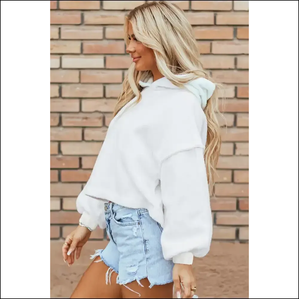 Hoodies that Say I'm Cozy, not Lazy - Chic Exposed Seam Vibes!