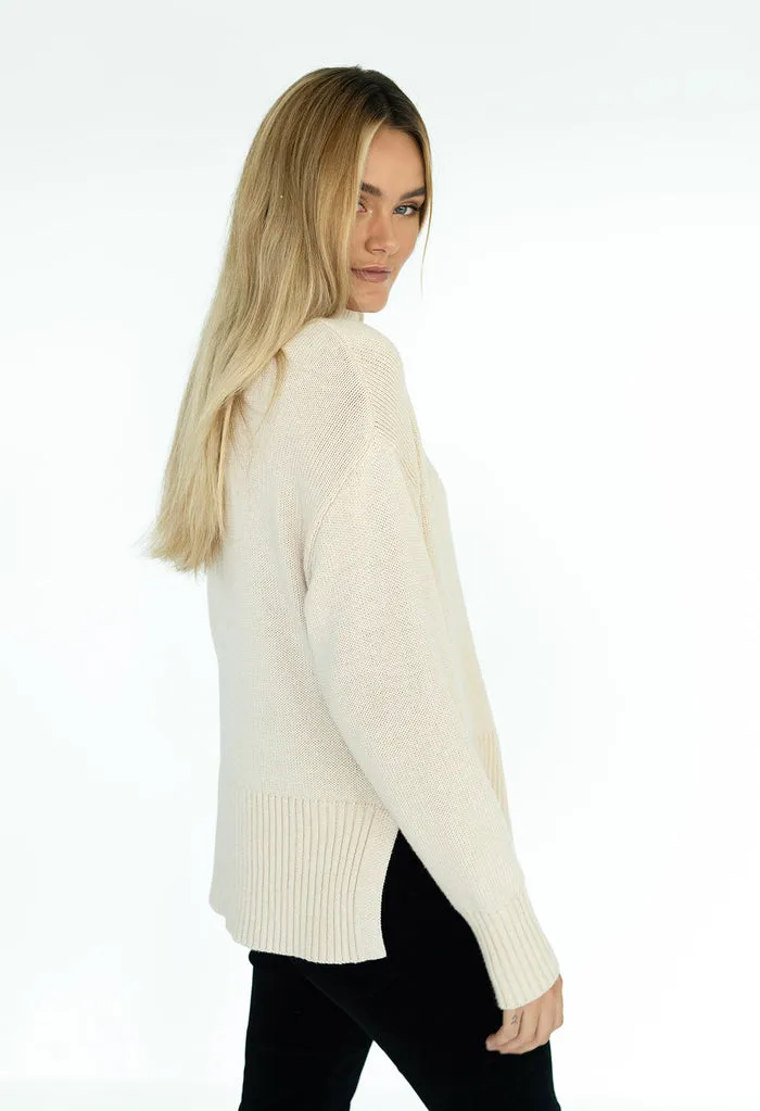 Humidity Gabriel Zip Jumper - Sand