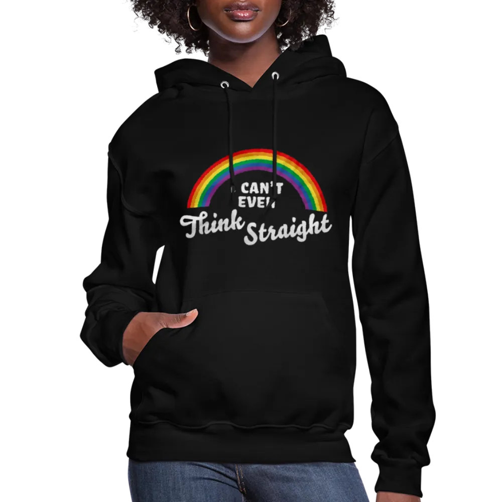I Can't Even Think Straight LGBTQ Pride Rainbow Women’s Premium Pullover Adult Hoodie