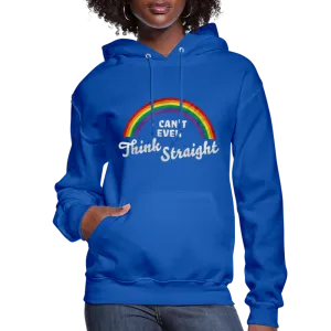 I Can't Even Think Straight LGBTQ Pride Rainbow Women’s Premium Pullover Adult Hoodie