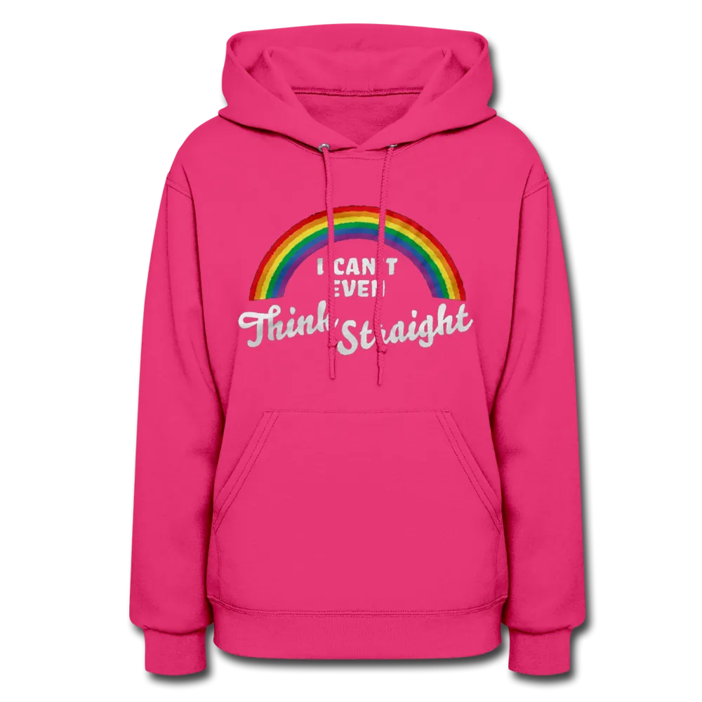 I Can't Even Think Straight LGBTQ Pride Rainbow Women’s Premium Pullover Adult Hoodie