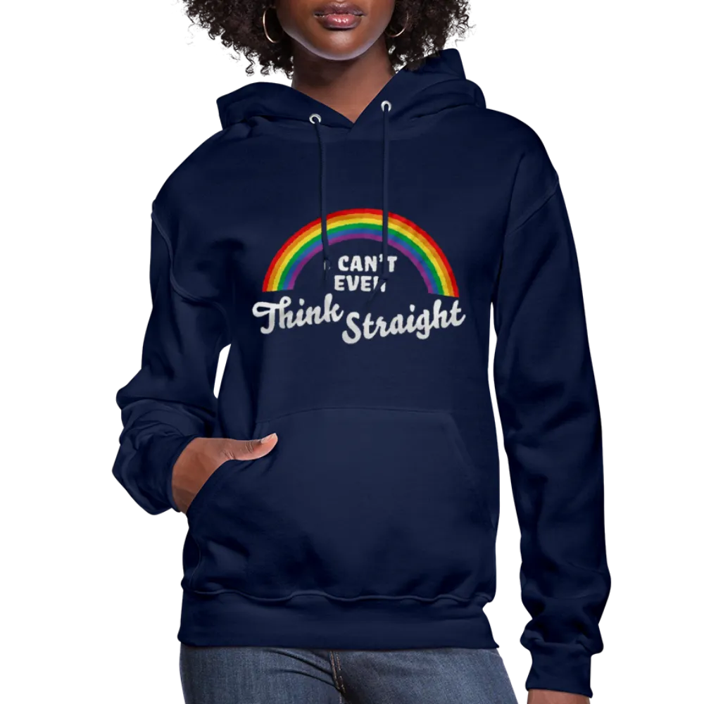 I Can't Even Think Straight LGBTQ Pride Rainbow Women’s Premium Pullover Adult Hoodie