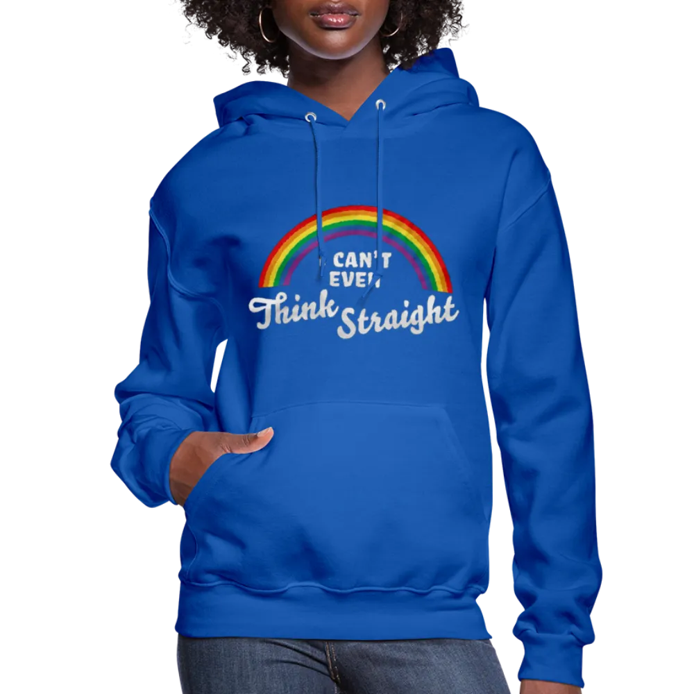 I Can't Even Think Straight LGBTQ Pride Rainbow Women’s Premium Pullover Adult Hoodie