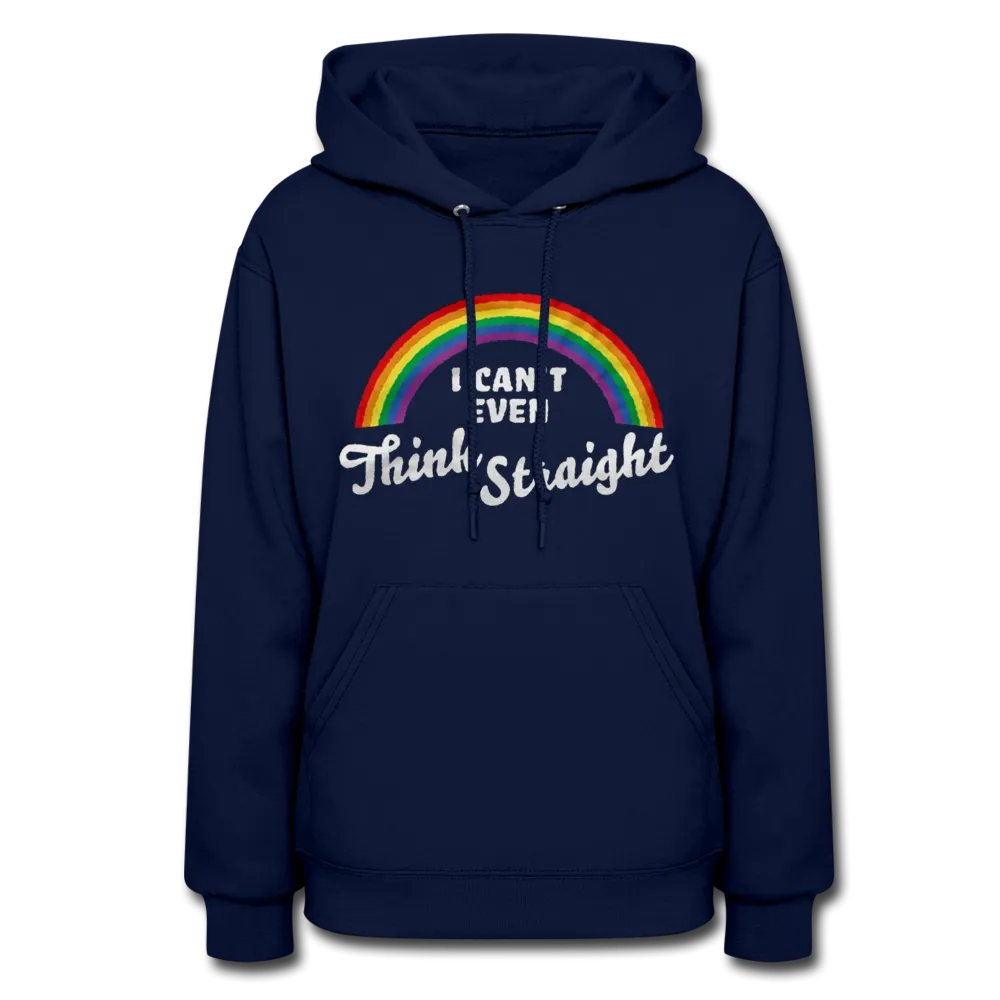 I Can't Even Think Straight LGBTQ Pride Rainbow Women’s Premium Pullover Adult Hoodie